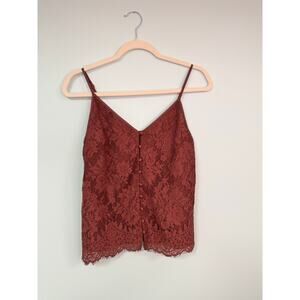 Abercrombie & Fitch Lace Tank - XS - Burgundy NWT